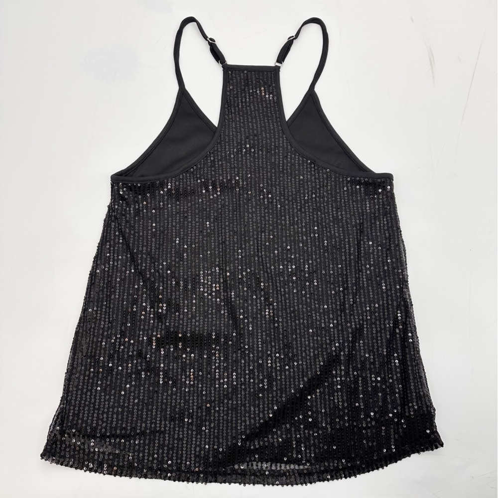 Black Sequin Racerback Tank Top – Size Small - Picture 6 of 11